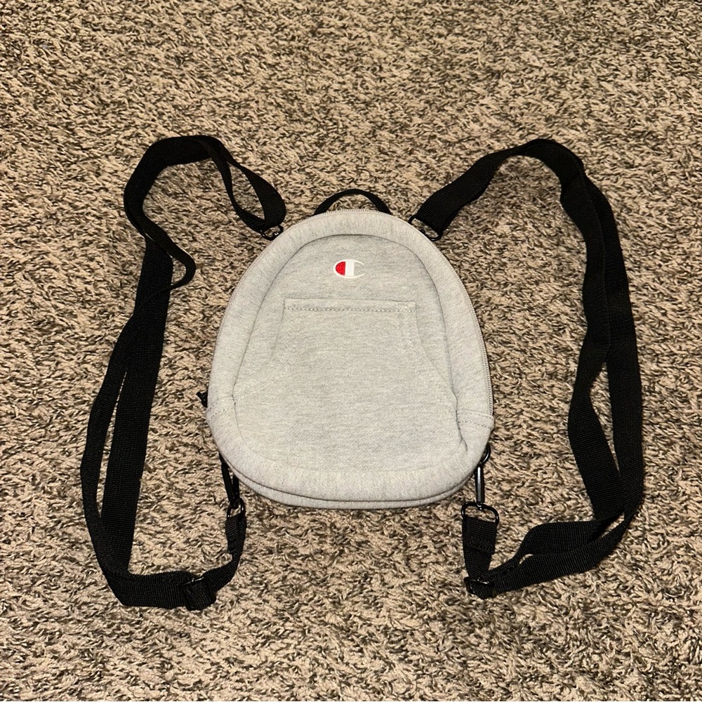 Champion Light Gray Backpack with Black Straps